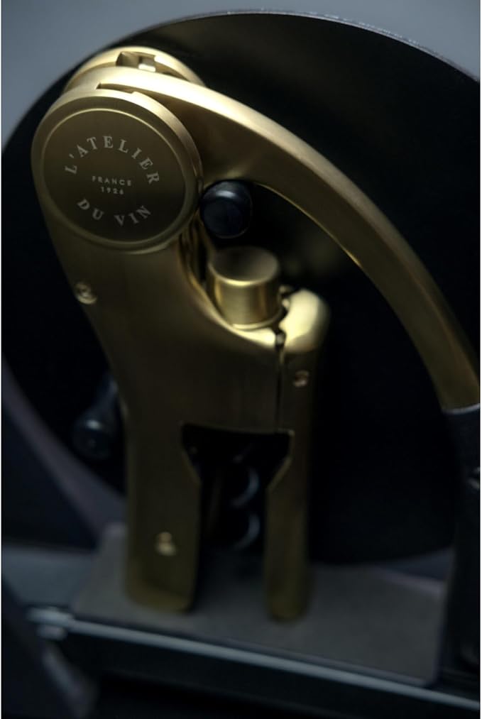 L’Atelier du Vin Geometry Lever Corkscrew Set - Oeno Motion Gold Luxury Wine Bottle Opener with Premium Gift Box Hand Made for Wine Tasting, Sommelier, Bartenders, Wine Accessories Designed In France