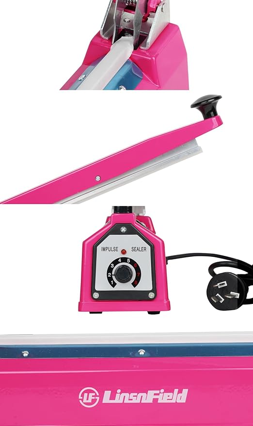 Sealer Pro, Patented 8-inch Impulse Heat Sealer, 2-mm Sealing Width Super Heavy Duty Bag Sealing Machine with Extra 2 Replacements, 1Fuse Included, Dragon Fruit