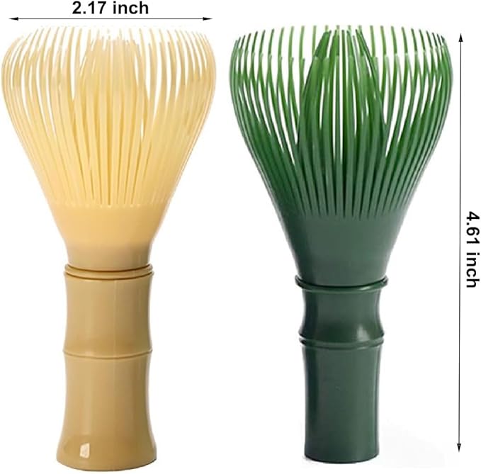 Matcha Whisk, PP Resin Matcha Stirrer, Traditional Handcrafted Japanese Matcha Tea Mixer Brush Mixing Tool Accessory for Tea Preparation (Yellow)