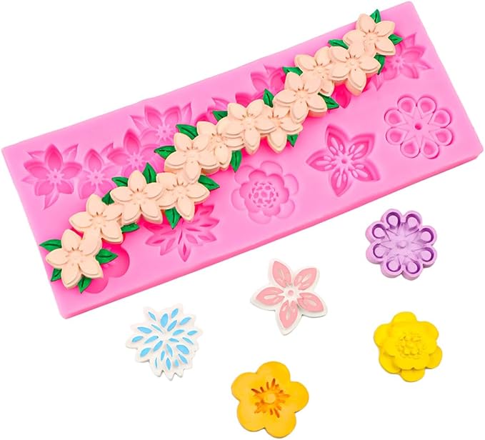 Baroque Silicone Molds Baroque Style Curlicues Scroll Lace Fondant Silicone Mold Scroll silicone Baroque Mold Relief Flower Lace Mould for Wedding Birthday Cake Decoration (Scalloped Wave 2)