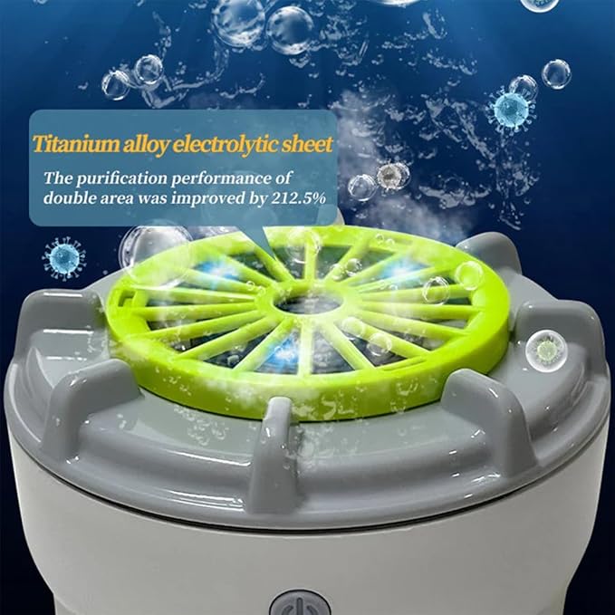 Efficient Portable Fruit and Vegetable Washers, Fruit and Vegetable Cleaning Machine, Electric Fruit Cleaner for Washing Fruits, Vegetables, Grain, Meat, Water-Proof & Wireless Charging (B)