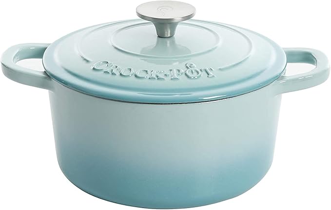 Crock-Pot Artisan Round Enameled Cast Iron Dutch Oven, 3-Quart, Blush Pink