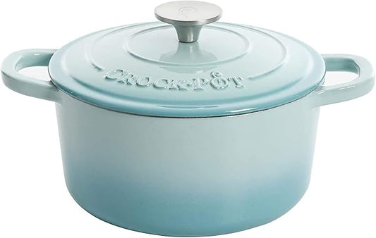 Crock-Pot Artisan Round Enameled Cast Iron Dutch Oven, 3-Quart, Blush Pink