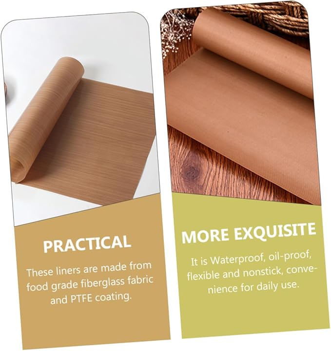 4 Sheets Heat Resistant Non-stick Baking Mat Thick Reusable Oven Liner for Half Pan Multipurpose Pastry Pad for Kitchen Bakery Heat Press Transfers and Craft Projects