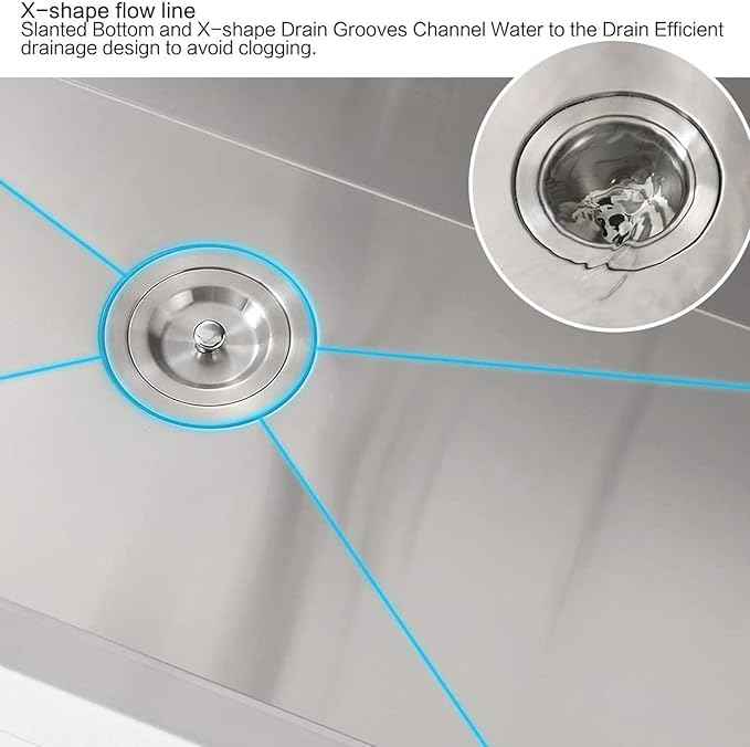 30 Inch Drop In Kitchen Sink Splash Guard Workstation - VOKIM 30 Inch Drop In Sink Stainless Steel Single Bowl 16 Gauge 10'' Deep Handmade Kitchen Sink with Cutting Board& Strainer