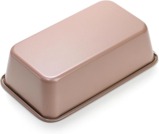 Elsjoy 4 Pack Non-Stick Loaf Pan, 9.5 x 5.5 Inch Champagne Bread Loaf Pans Carbon Steel Bread Tin Set for Baking, Metal Bakeware for Bread, Meatloaf, Cake