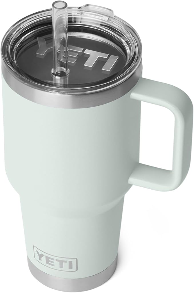 YETI Rambler 35 oz Straw Mug 2.0 - Double-Wall Vacuum Insulation for Cold Beverages – Dishwasher Safe – Cupholder Compatible – Reusable Straw – Comfortable Grip Handle – Travel Mug - Ridgeline