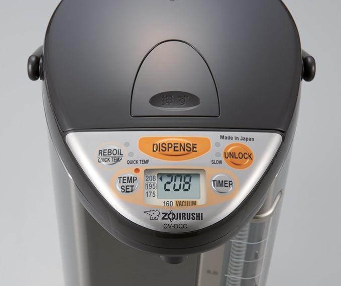 Zojirushi 586361-CV-DCC40XT America Corporation Ve Hybrid Water Boiler And Warmer, 4-Liter, Stainless Dark Brown and Zojirushi NS-ZCC10 Neuro Fuzzy Cooker, 5.5-Cup uncooked rice / 1L, White