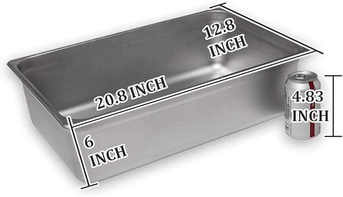 SYBO Commercial Grade Stainless Steel Bain Marie Buffet Food Warmer Steam Table for Catering and Restaurants (1 Section)