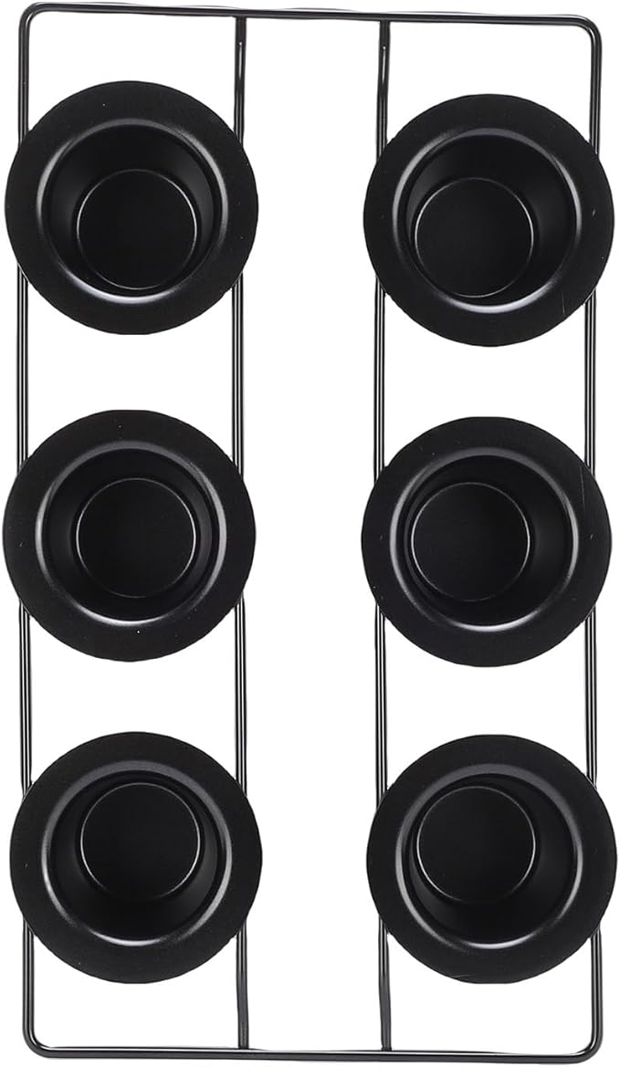 6 Cup Popover Pan, Deep Non Stick Popover Pans, Sturdy Carbon Steel Round Cupcake Pan for Pudding Muffins Baking, Easy to Clean