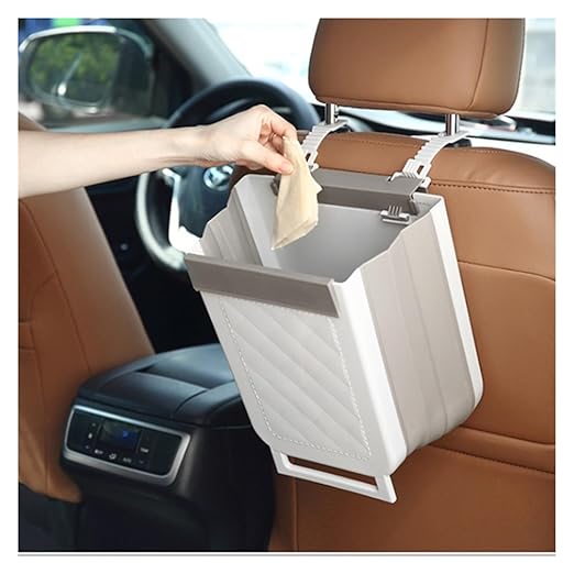 Collapsible Hanging Kitchen Trash Can Hanging Telescopic Folding Trash Can 1pc Multifunctional Cabinet Door Sorting Bin for Kitchen and Car(Gray)
