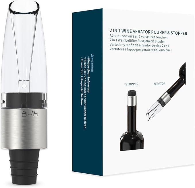 Wine Aerator Pourer and Wing Corkscrew Wine Opener