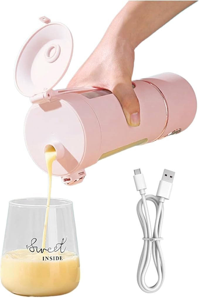 Electric Blender Cup - 700ml Cordless USB Rechargeable Fruit Mixer | Electric Juicer Cup for Vegetables | for Women Men Teens Adults Kitchen Gym Travel Dormitory Apartment Hotel School