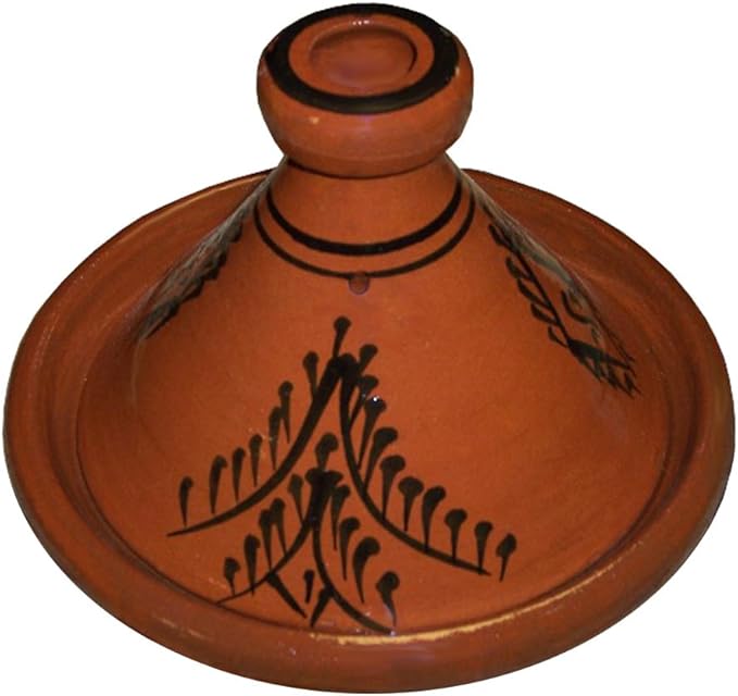 Moroccan small cooking tagine handmade glazed 8 inches in diameter