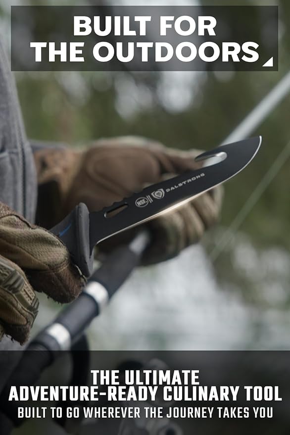 Dalstrong Gut Hook Fish Knife for Filleting and Cleaning - 5” - Night Shark Series - 7CR17MOV High Carbon Steel - Titanium Coated Blade- Polypropylene Handle - w/Sheath - NSF Certified
