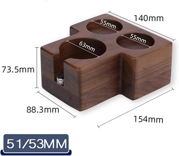 Walnut Wood Coffee Filter Holder, Espresso Tamper Mat Stand, Coffee Maker Support Base Rack, Barista Accessories(Blue)