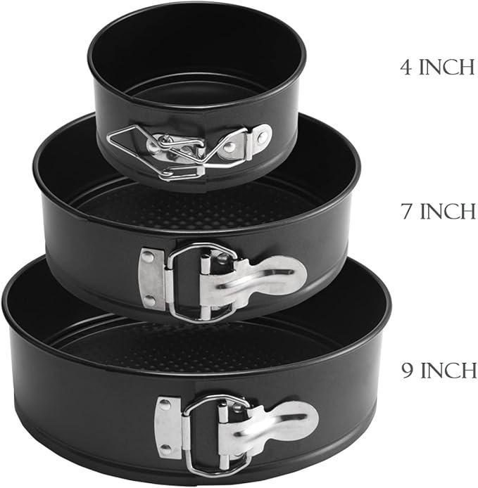 Cake Tin， Non-Stick Cake Mould, Baking Tools Baking Mold,Cake Mould,Baking Cake Ring Non-Stick Bakeware Carbon Steel Movable Bottom Lock Cake Mold Round Chiffon Baking Pan 4 Inch 1Pcs pan (Color : 4 i