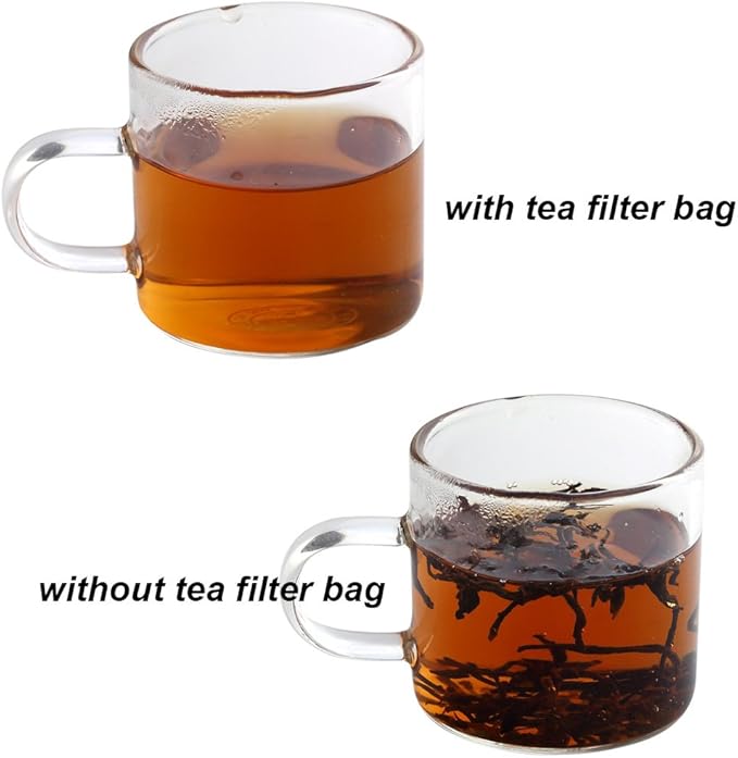 BEFORYOU 400 Pack Disposable Drawstring Tea Filter Bags Safe & Natural Unbleached Paper Tea Infuser Drawstring Empty Bag for Loose Leaf Tea (6 x 8cm, Natual Color)