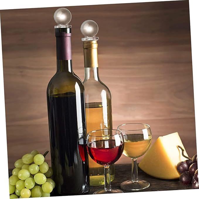 VALICLUD 24pcs Glass Ball Wine Stoppers High Polymer Aroma Container Caps Convenient Dispenser Stoppers for Perfume and Makeup Bottles for Wine Bottles and Glass Containers
