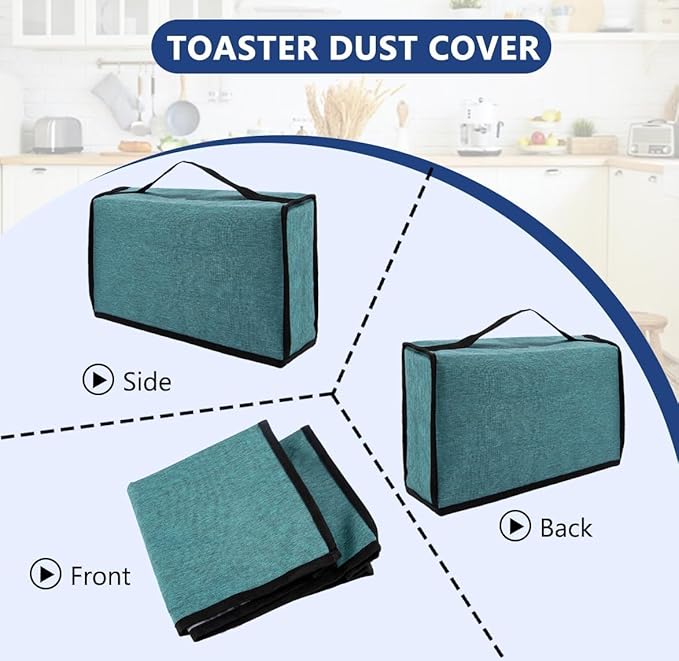 Cover for Bella 2 Slice Slim Toaster,Heat-Resistant Dustproof Waterproof Kitchen Heavy Protection Appliances Case Covers with Handle,for Bella 2 Slice Slim Toaster,Women/Mother's Day Gift (Green)