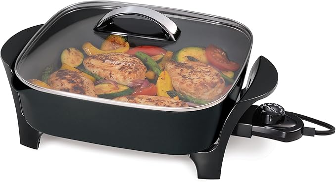 Presto 07117 12" Electric Skillet with glass cover