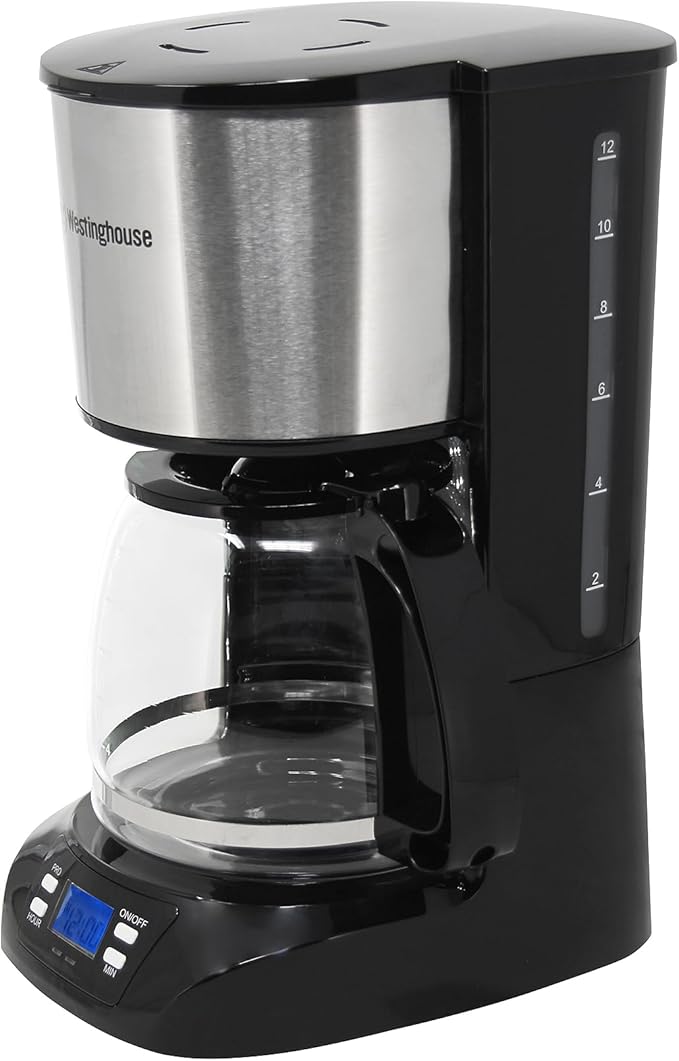 Westinghouse 220 volts 12 cup coffee maker 220v 240 volt Digital Programmable Coffee Machine Permanent Filter & Hot Plate (NOT FOR USE IN USA)