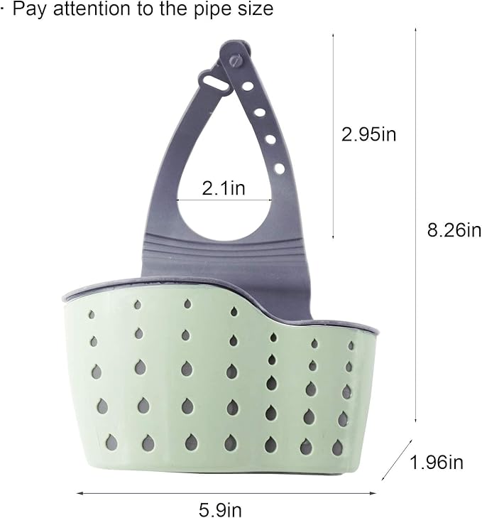 VANVENE Kitchen Sink Shelf Soap Sponge Drain Rack Holder Double Decker Hanging Basket Storage Suction Cup Kitchen Organizer Sink Accessories Wash Dropshipping-Blue,1Pcs