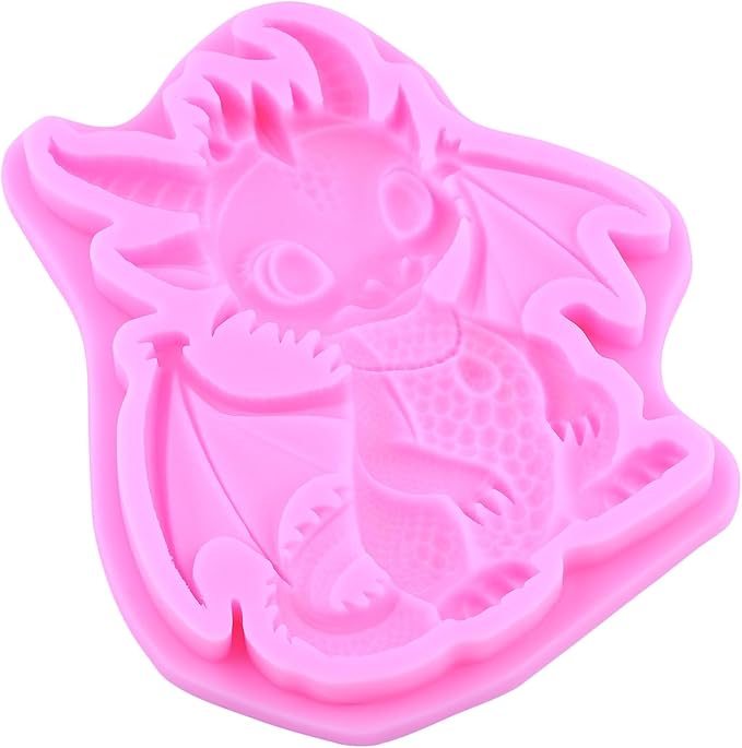 Dragon Fondant Molds Dragon Silicone Candy Mold For Cake Decoration Cupcake Topper Candy Polymer Clay Chocolate Gum Paste Set Of 2