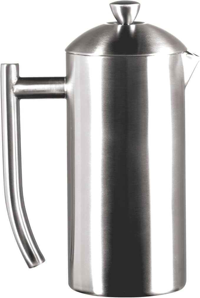 Frieling Double-Wall Stainless Steel Coffee Press - 17 oz - Insulated French Press Coffee Maker for Camping & Travel - Non Plastic Design