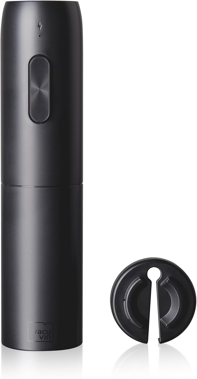 Electric Wine Opener & Hexo Wine Chiller – Sand-Toned Set for Effortless, Stylish Entertaining