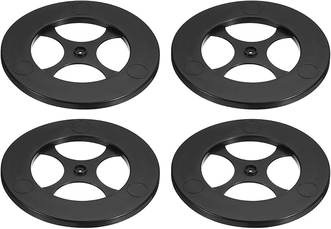 uxcell 4 Pcs Lazy Susan, 7 Inch Turntable Organizer 360 Degree Rotating Ball Bearing Turntable Organizer with Base for Kitchen Cabinet Pantry Organization and Storage, Black