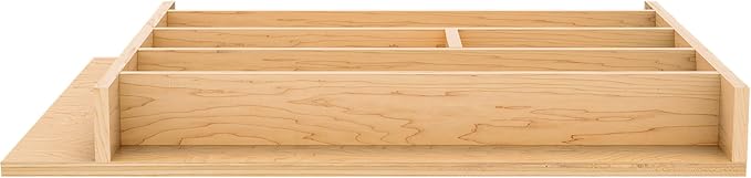 Rev-A-Shelf Natural Maple Right Size Utensil Insert Home Storage Kitchen Organizer 7 Compartment Drawer Accessory, 16 1/4" x 19 1/2", 4WUT-21SH-1