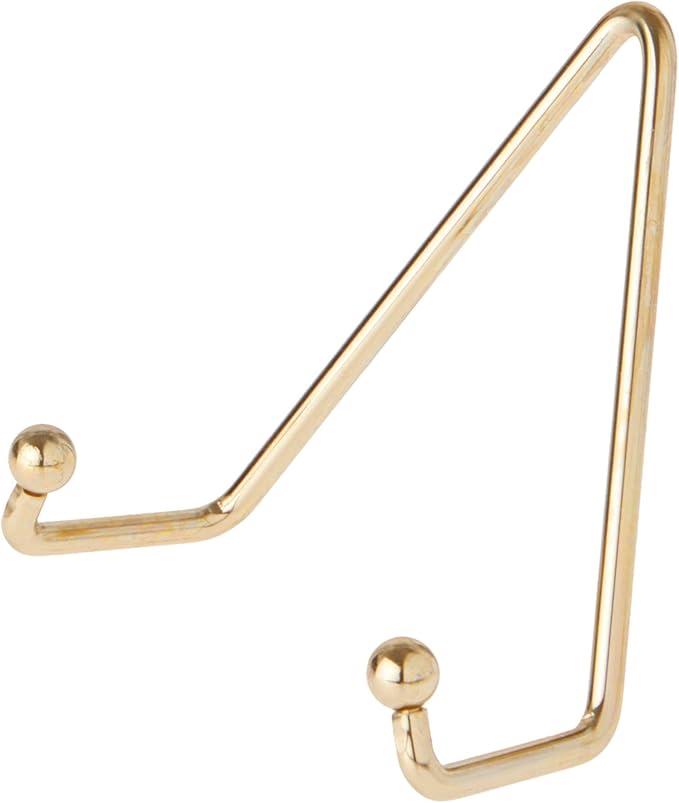 Bard's Shiny Gold-Toned Wall Mountable Plate Hanger, 4.25" H x 3.75" W x 2" D (for Plates 5" - 8"), Pack of 6