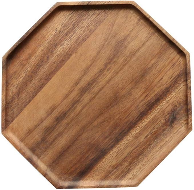 Set of 2 Acacia Wooden Trays Serving Platters Round Square Veggie Serving Tray Decor Bread Charcuterie Board Fruit Hosting Essentials Cheese Platter Vegetable Food Dish Charger Plate Charcuterie Board