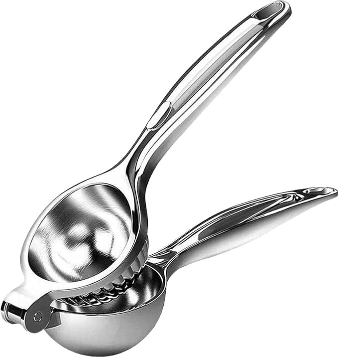 Manual Juicer Hand Press Stainless Steel Lemon Juicer Manual Citrus |-resistant Dishwasher-safe Squeezer |for Lemons Limes More(2-In-1 Lemon Squeez)