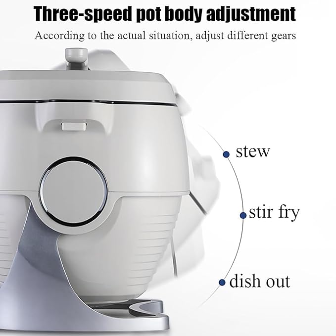 Automatic Cooking Machine, 6L Auto Cooking Wok Fried Rice Machine,One-Click Smart Start, 360 ° Automatic Rotation, for Stir Frying,Stewing,Cooking,220V2000W