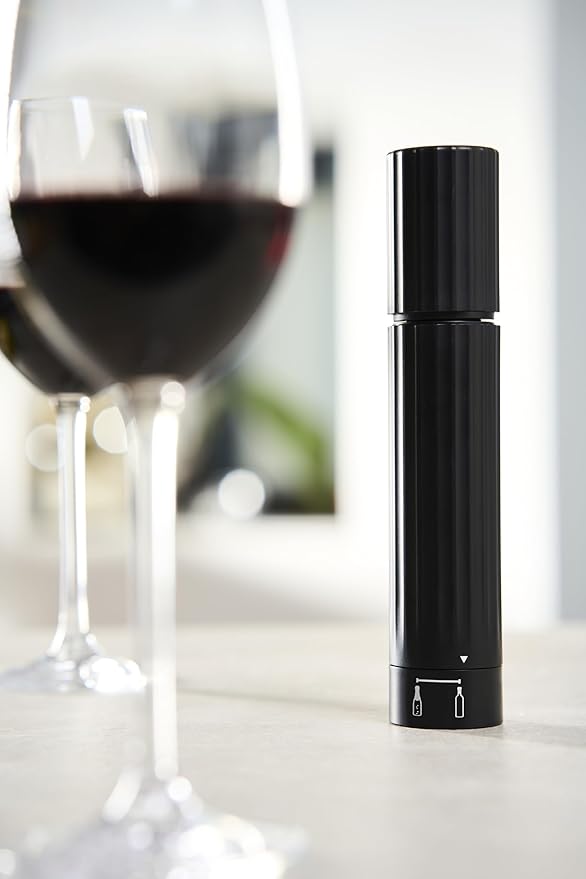 Dual Function Preservation Pump for Wine & Sparkling, manual, made of ABS, black, 20 cm - 7.75 in