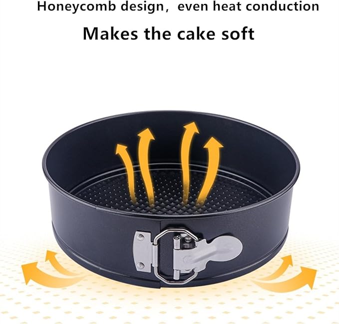 Springform Pan, 3PCS 7,8,9 Inch Cheesecake Pans with Removable Bottom, Non-stick Spring Form Pan for Cheesecake