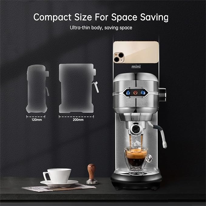 Semi-auto Stainless Steel Household Coffee Machine 19 Capsules Superfine Capsule Powder Coffee Machine Cappuccino and Espresso H11 (Color : H11G1Jug Mat Tamper, Size : CHINA_EU)