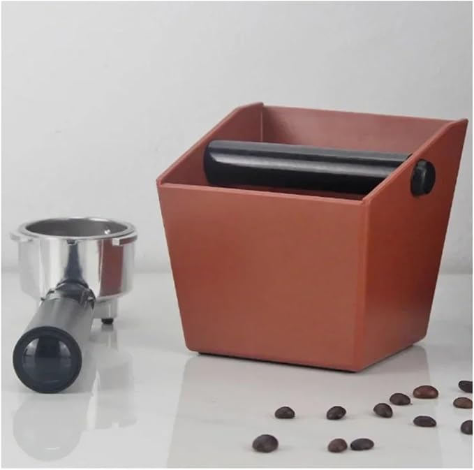 Coffee Knock Box Grounds Container ABS Bucket Anti Slip Powder Beveled Residue Barista Accessories Maker Tools(Green)