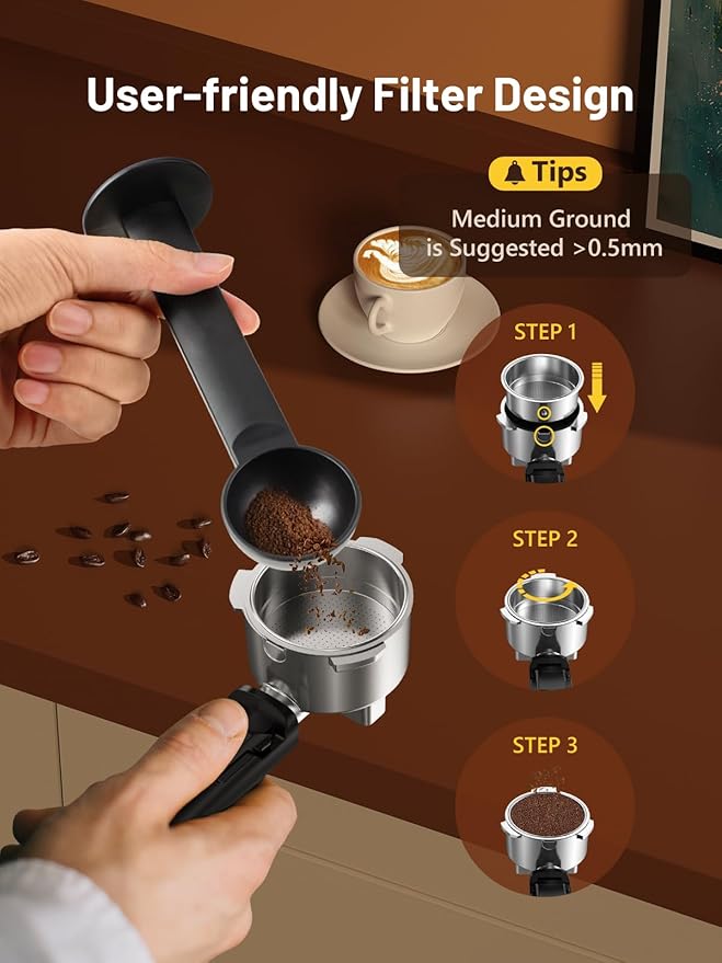 KEENSTAR 20Bar Espresso Machine with Rapid Cold Brew, Hot & Iced Coffee Makers, Stainless Steel Espresso Maker with Milk Frother Steam Wand, Touch Screen with Water Tank for Latte, Cappuccino, Gift