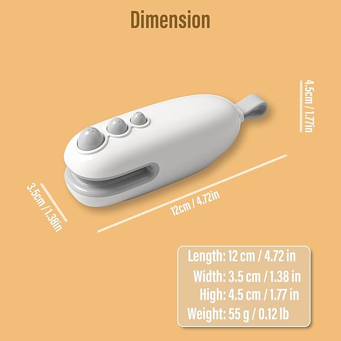 Mini Bag Sealer with Cutter, Rechargeable, Handheld Heat Sealer Machine with Magnetic, Portable Bag Sealer Heat Seal for Keep Food Fresh and Snacks Crispy. Blue