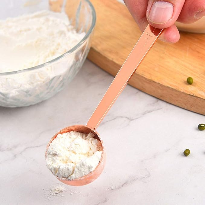 Rose Gold Coffee Scoops,Coffee Scoop for Ground Coffee, 1 PC 15 ML (1 TPSP) 304 Stainless Steel Spoons 1 Tablespoon Long Handle Tablespoon Fits Container for Ground