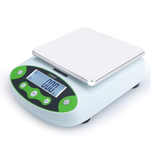 U.S. Solid Digital Analytical Balance 500g x 0.01g, High Precision Lab Scale, 200g Calibration Weight, 10 Weighing Units, AC 100V-240V & DC 9V, Piece Counting
