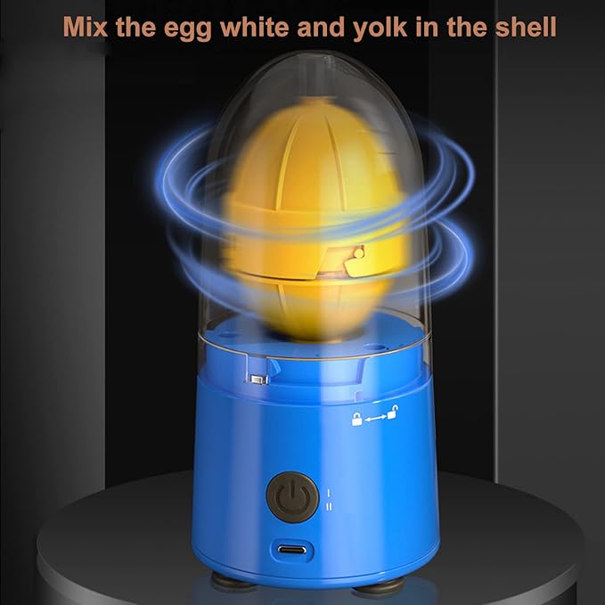 Electric Egg Spinner, Eggs Yolk White Mixer, Egg Whisk Kitchen Gadgets, Portable/Rechargeable Mix Egg in Shell Golden Egg Maker