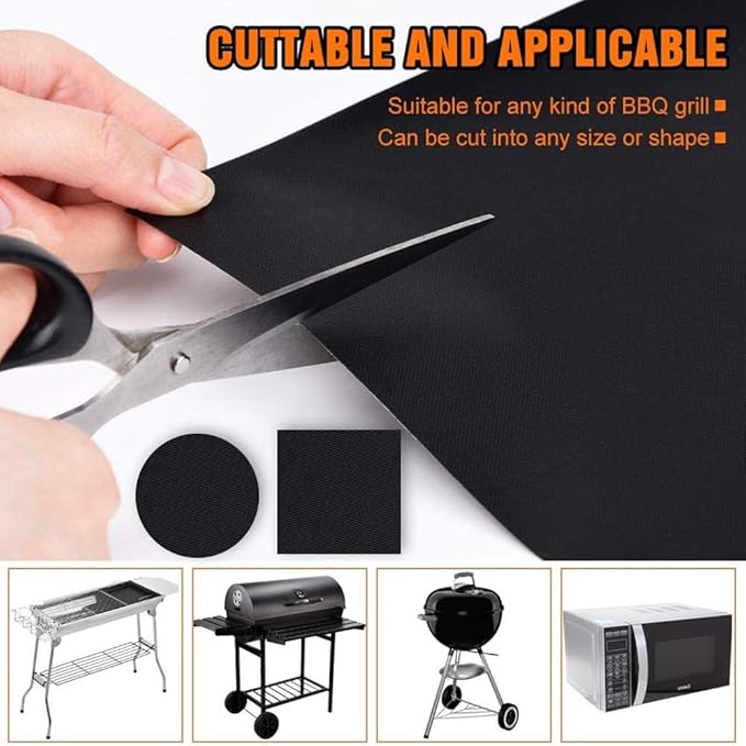 Teflon Mats Large Reusable Non Stick for Toaster Ovens, Dishwasher Safe, Oven Mat for Bottom of Oven (16" x 24", 6 Pack)