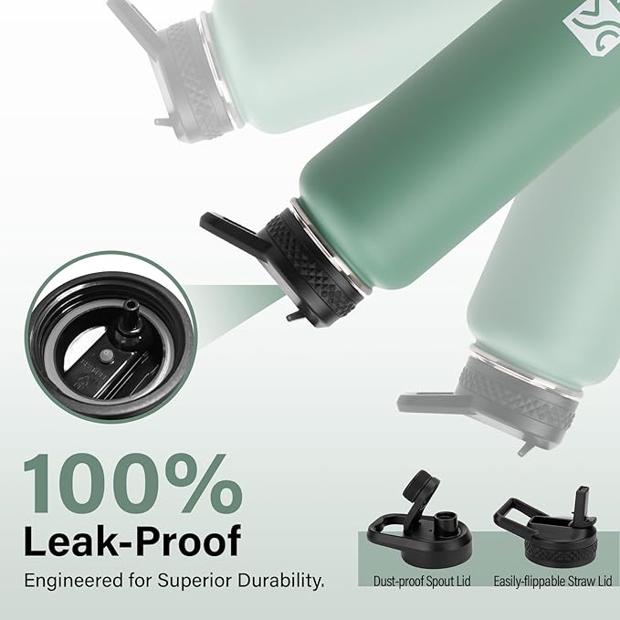 DYSANKY Insulated Water Bottle | Thickened Stainless Steel Vacuum Metal | Portable Sports Water Jug for Gym and Hiking with Straw, Carrier Bag, Handle Strap | BPA-Free 40 oz
