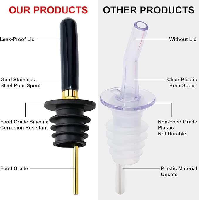 gegewawa Glass Coffee Syrup Dispenser Bottles Set 2 Pack 7 OZ, Simple Syrup Bottles with Metal Pour Spout, Syrup Dispenser for Coffee Bar Accessories for Maple Honey Syrup Oil and Sauces