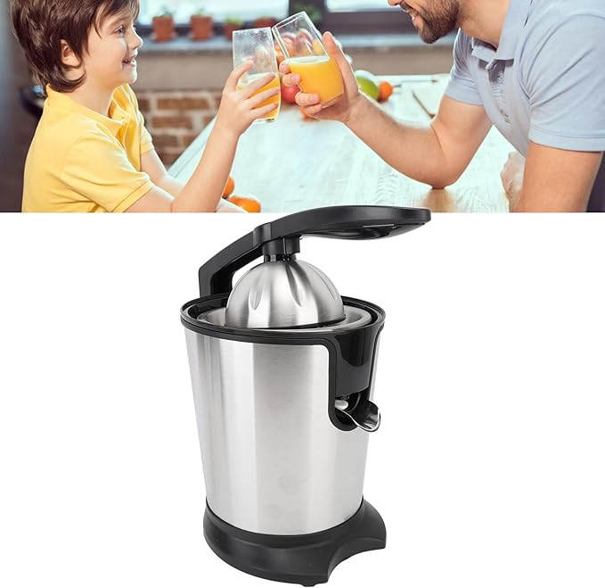 Electric Citrus Juicer, 180W 15000rpm Auto Off Dishwasher Stainless Steel Orange Juicer Ultra Powerful Motor Soft Handle Citrus Squeezer for Oranges, Lemons