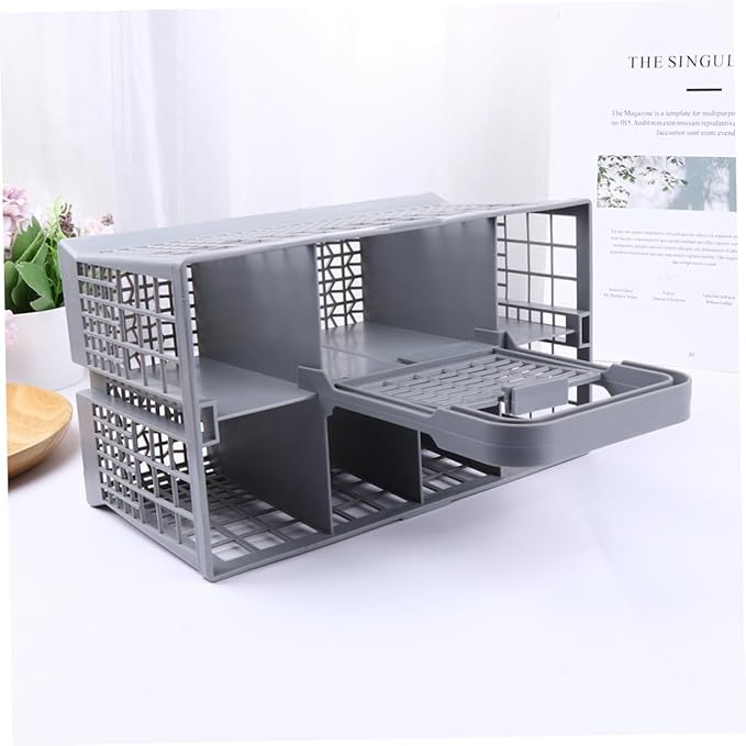 Plastic Kitchen Utensil Storage Rack Dishes Plates Bowls Rack Organizer for Silverware Drainer Space Saving Easy to Clean